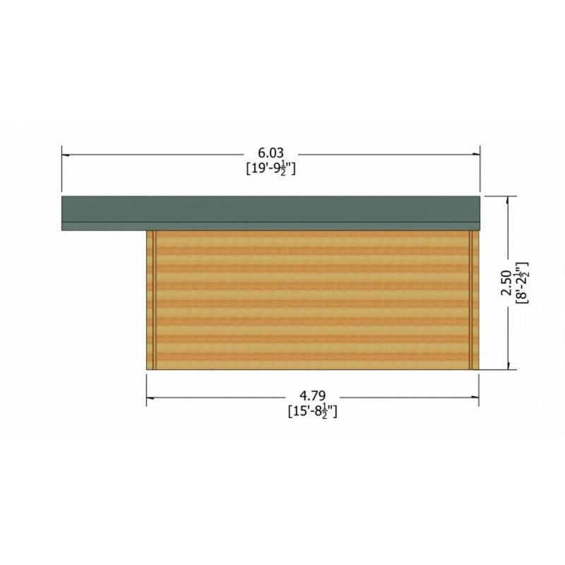 Shire Glenmore 11' 9" x 15' 8" Apex Log Cabin - Premium 28mm Cladding Tongue & Groove with Assembly