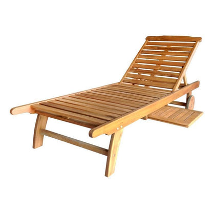 Acacia Wood Garden Lounger Sun Lounger by Wensum