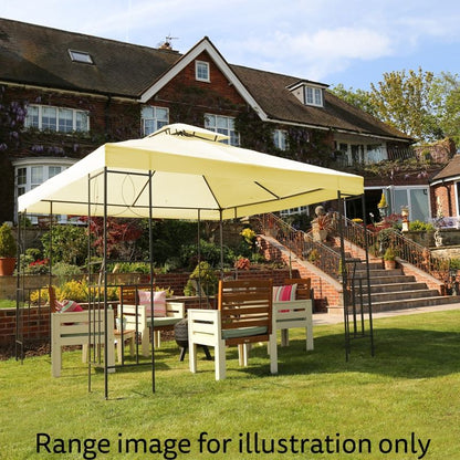 Garden Gazebo by Wensum with a 3 x 3M Cream Canopy - Croft Home & Garden