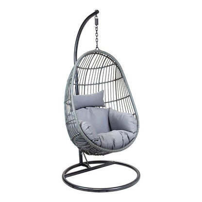 Classic Rattan Garden Cocoon Swing Seat by Wensum with Grey