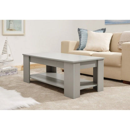 Ember Extending Coffee Table Grey 1 Shelf 105cm