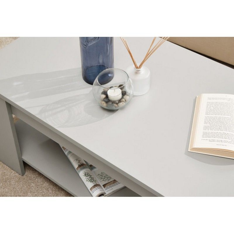 Ember Extending Coffee Table Grey 1 Shelf 105cm