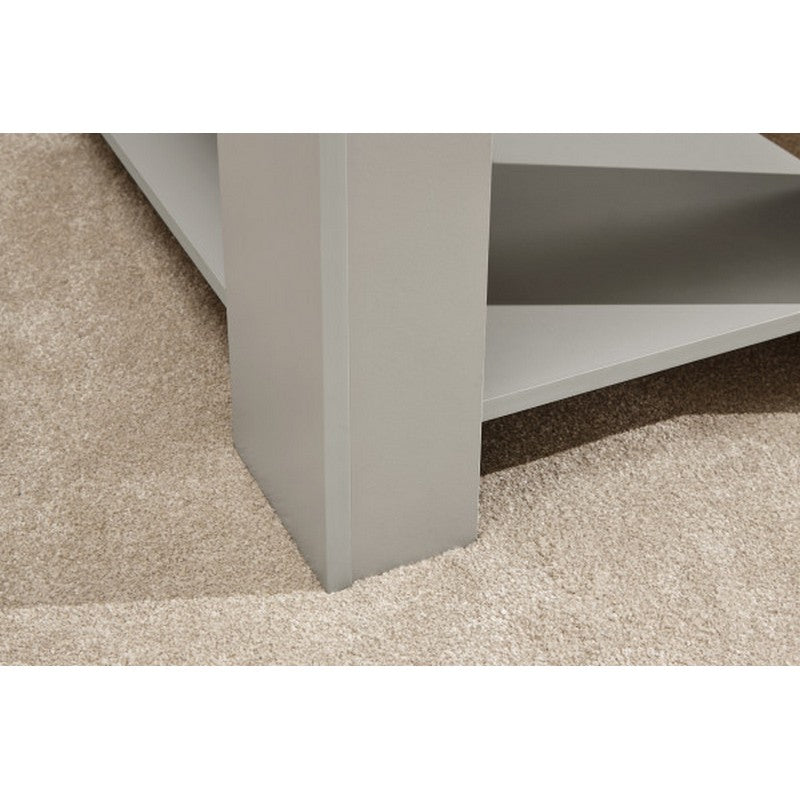 Ember Extending Coffee Table Grey 1 Shelf 105cm