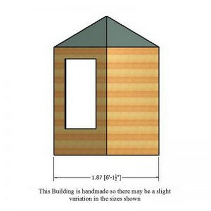 Shire Hexagonal 7' 1" x 6' 1" Hexagonal Hip Summerhouse - Premium Pressure Treated Shiplap
