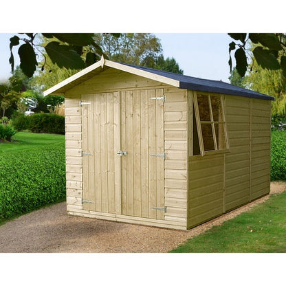 Shire Guernsey 7' x 10' 11" Apex Shed - Premium Pressure Treated Shiplap