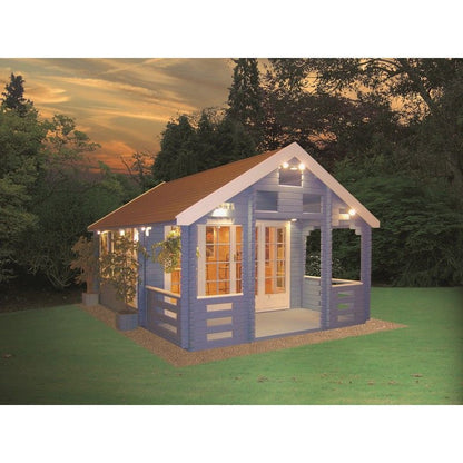 Shire Glentress 12' 9" x 17' 8" Apex Log Cabin - Premium 70mm Cladding Tongue & Groove