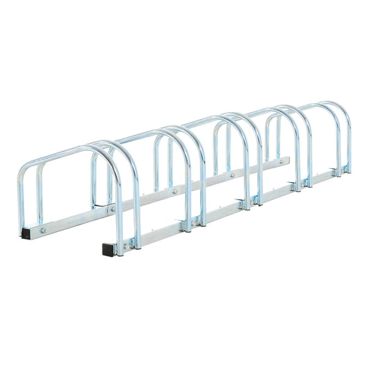 Homcom Bike Stand Parking Rack Floor or Wall Mount Bicycle Cycle Storage Locking Stand (5 Racks