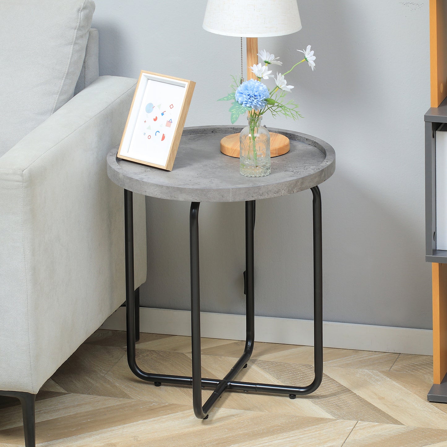 Homcom Round End Table