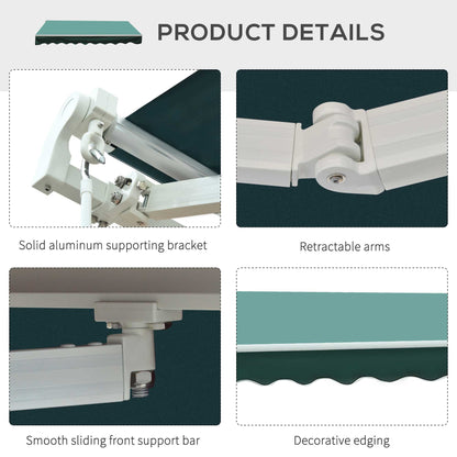 Outsunny Manual Retractable Awning