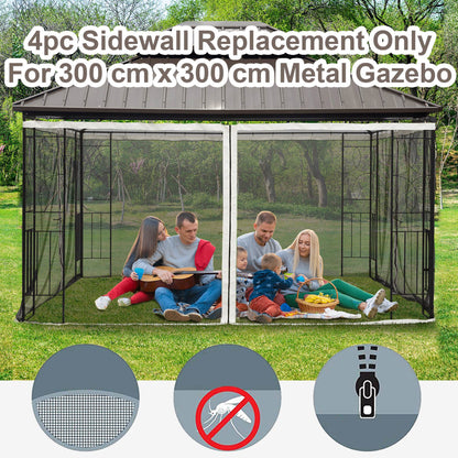 Outsunny 302 x 207cm Universal Replacement Mesh Sidewall Netting for Patio Gazebos and Canopy Tents