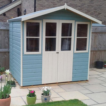 Shire Haddon 6' 8" x 6' 3" Apex Summerhouse - Premium Dip Treated Shiplap