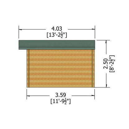 Shire Hale 12' x 12' Apex Log Cabin - Premium 28mm Cladding Tongue & Groove