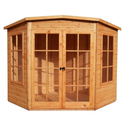 Shire Hampton 6' 8" x 6' 8" Flat Summerhouse - Premium Dip Treated Shiplap