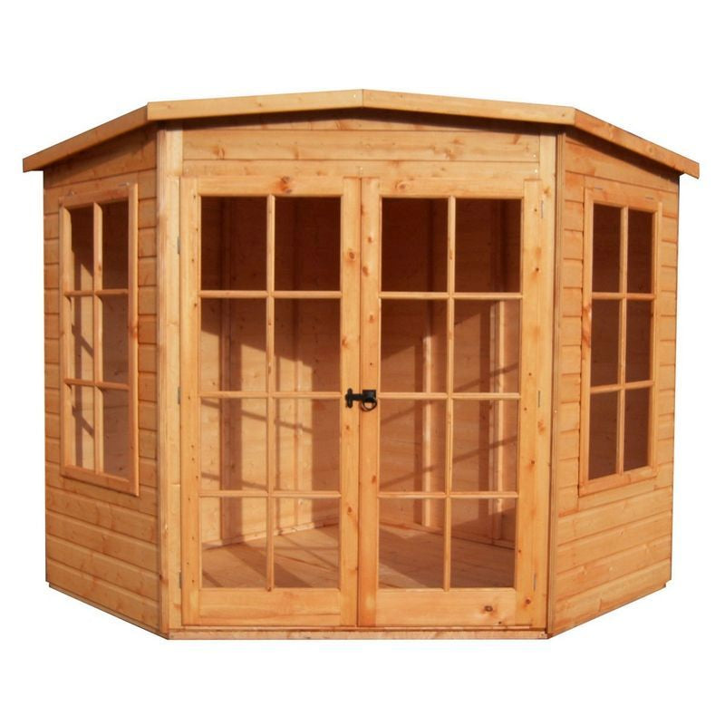 Shire Hampton 7' 4" x 7' 4" Flat Summerhouse - Premium Dip Treated Shiplap