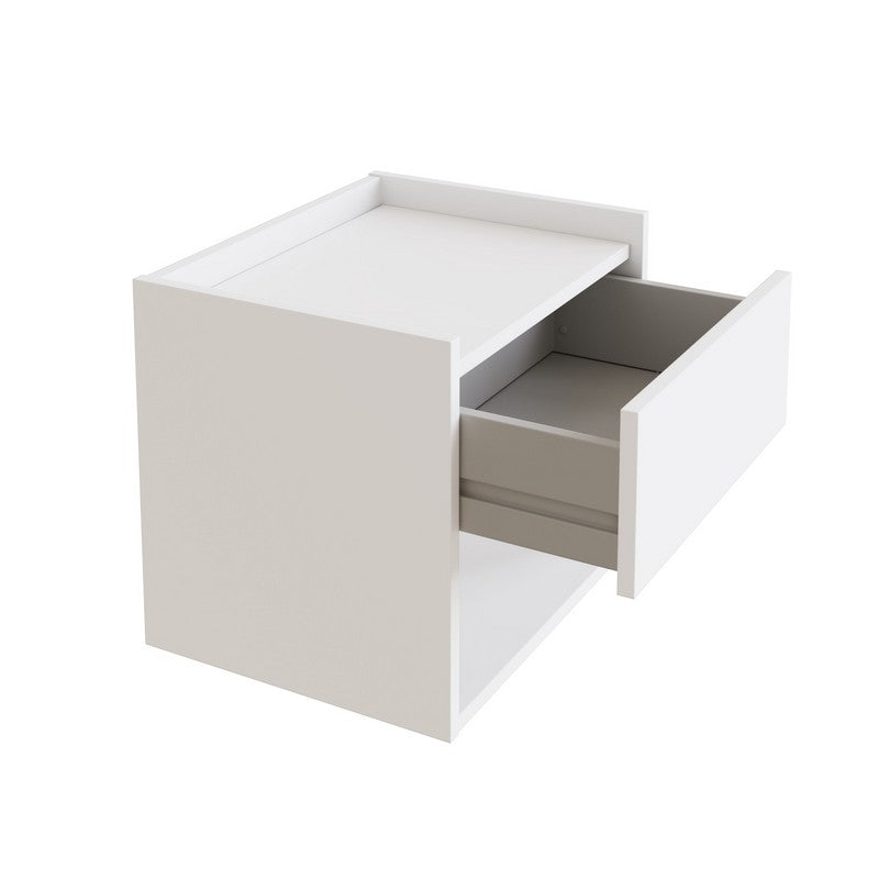 2 Harmony Bedside Tables White 1 Shelf 1 Drawer