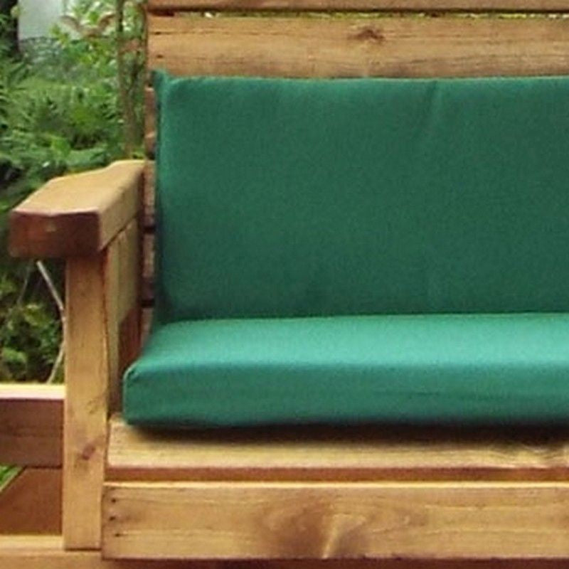 Scandinavian Redwood Garden Tete a Tete by Charles Taylor - 4 Seat Green Cushions