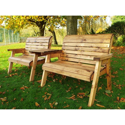 Scandinavian Redwood Garden Tete a Tete by Charles Taylor - 4 Seat