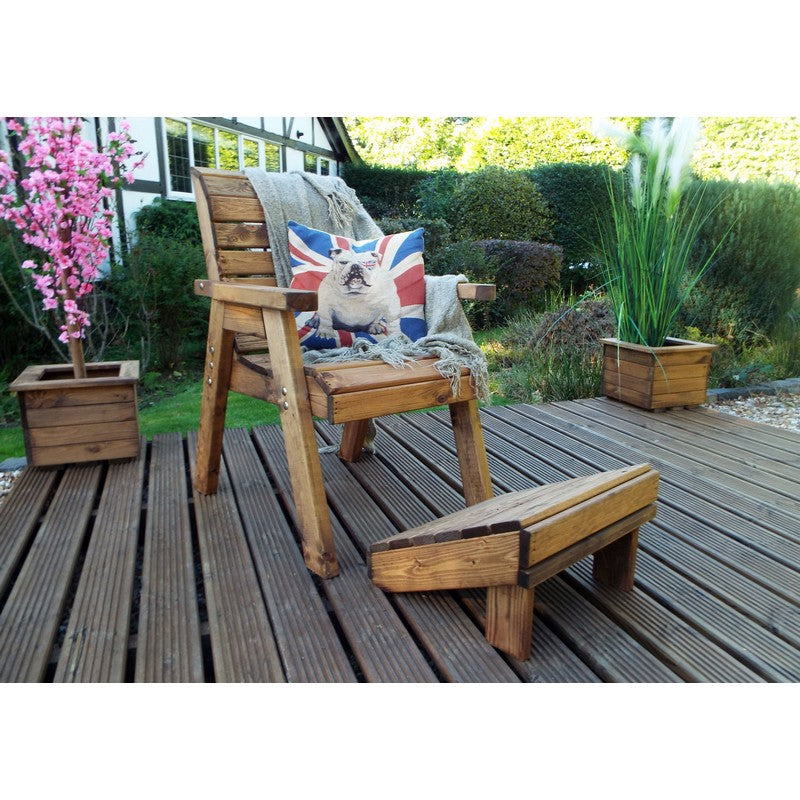 Scandinavian Redwood Garden Armchair Relaxer Set by Charles Taylor