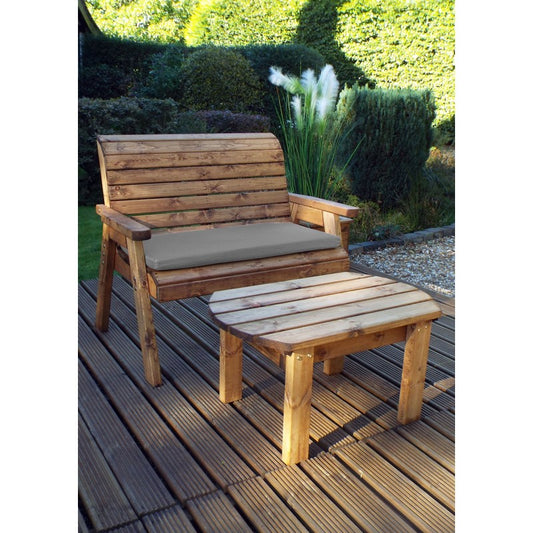 Deluxe Garden Furniture Set by Charles Taylor - 2 Seats Grey Cushions