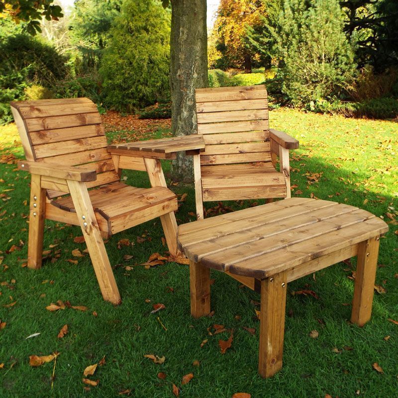 Scandinavian Redwood Garden Tete a Tete by Charles Taylor - 2 Seat