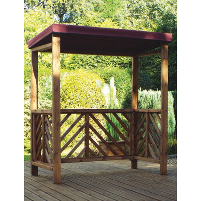 Scandinavian Redwood Garden BBQ Shelter by Charles Taylor Burgundy