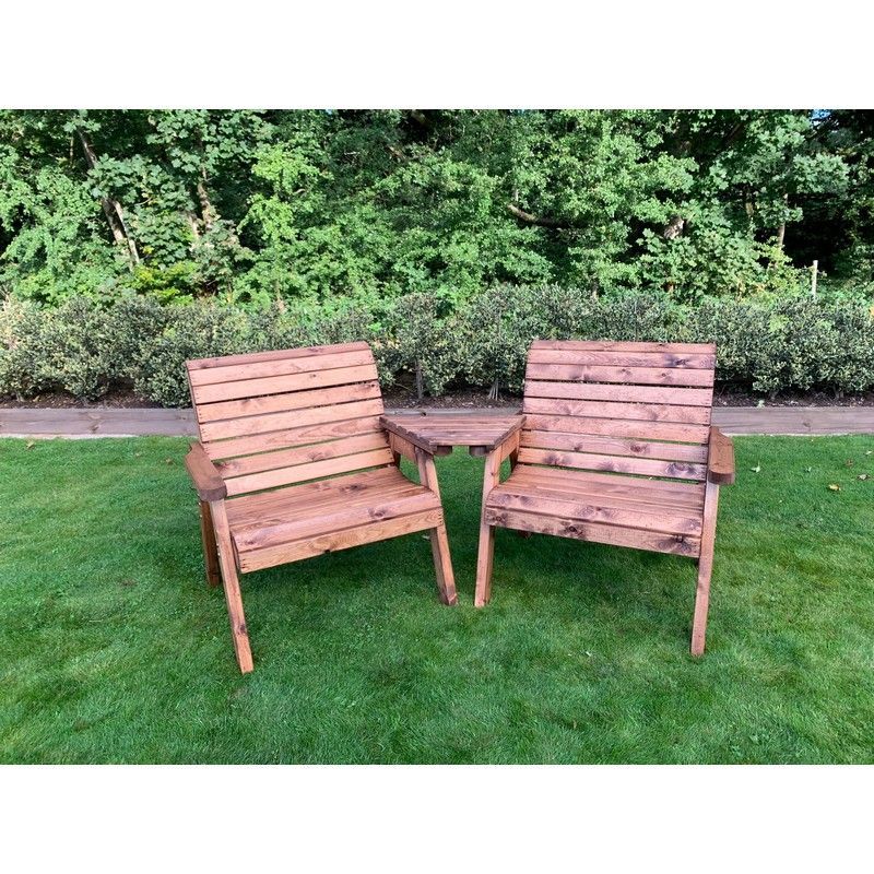 Scandinavian Redwood Garden Tete a Tete by Charles Taylor - 2 Seat