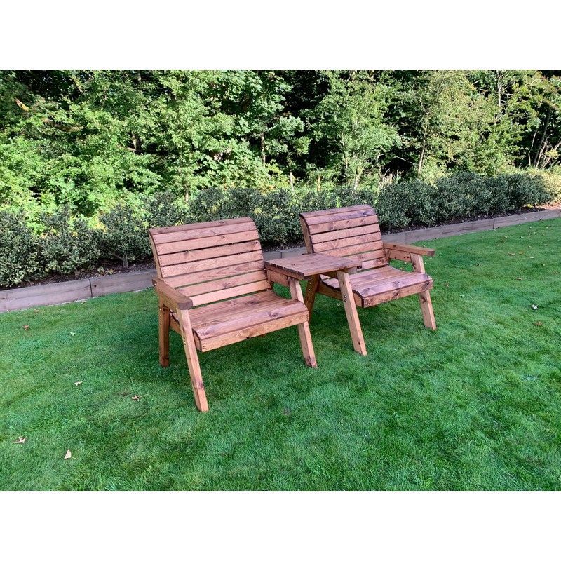 Scandinavian Redwood Garden Tete a Tete by Charles Taylor - 2 Seats