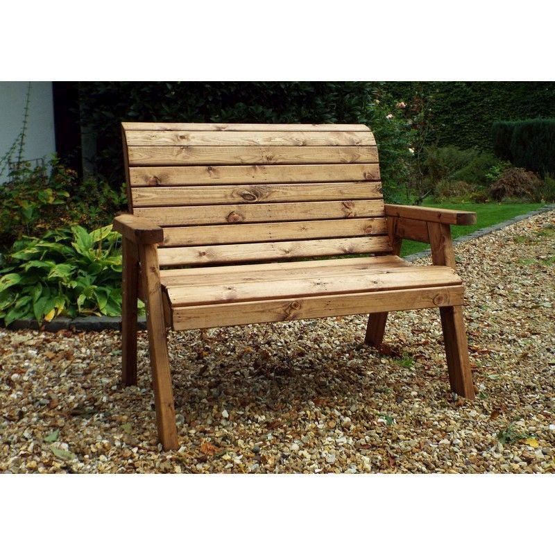 Scandinavian Redwood Garden Bench by Charles Taylor - 2 Seat