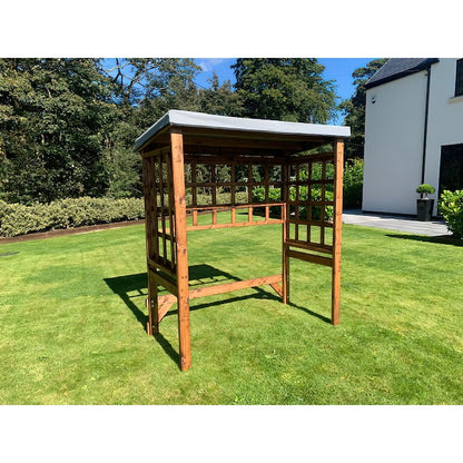 Scandinavian Redwood Garden BBQ Shelter by Charles Taylor Grey