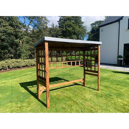 Scandinavian Redwood Garden BBQ Shelter by Charles Taylor Grey