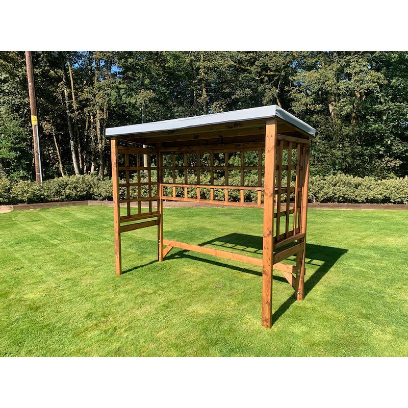 Scandinavian Redwood Garden BBQ Shelter by Charles Taylor Grey