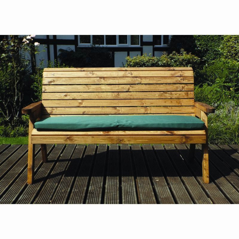 Winchester Garden Bench by Charles Taylor - 3 Seats Green Cushions