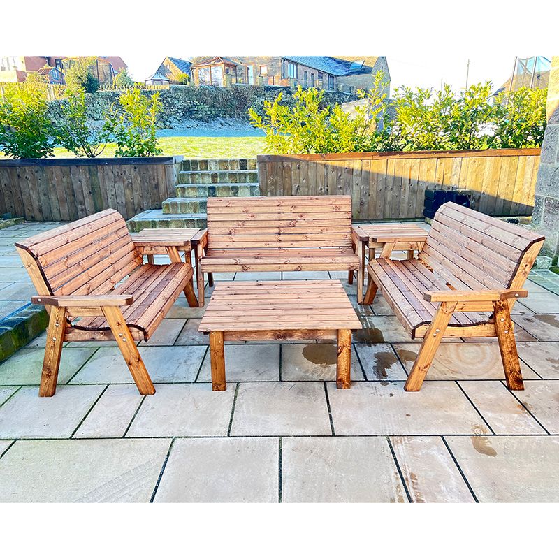 Balmoral Garden Furniture Set by Charles Taylor - 9 Seats - Croft Home & Garden