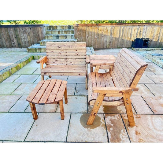 Burghley Garden Furniture Set by Charles Taylor - 4 Seats - Croft Home & Garden