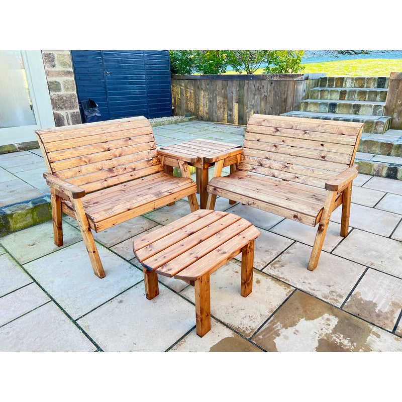 Burghley Garden Furniture Set by Charles Taylor - 4 Seats - Croft Home & Garden