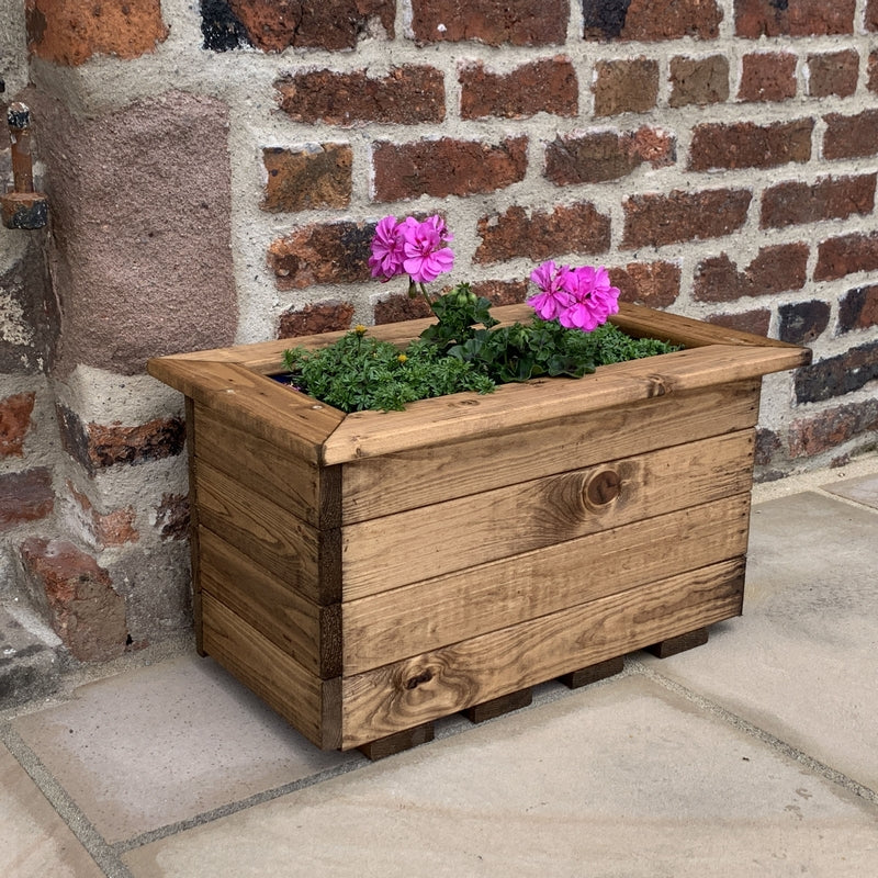 Small Scandinavian Redwood Garden Planter Trough