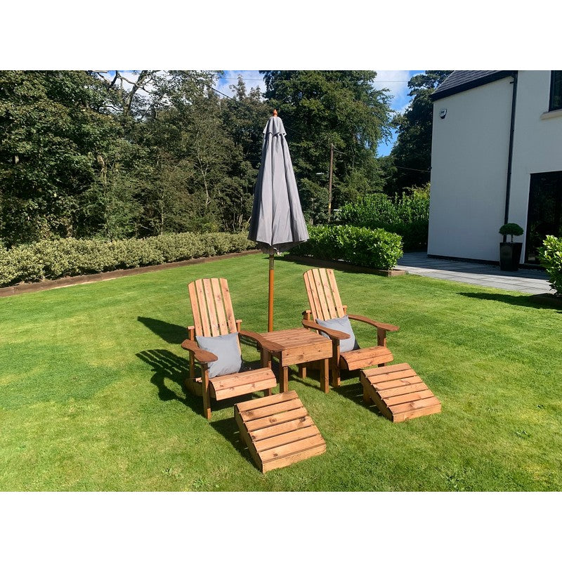 Scandinavian Redwood Garden Relaxer Set by Charles Taylor - 2 Seats - Croft Home & Garden