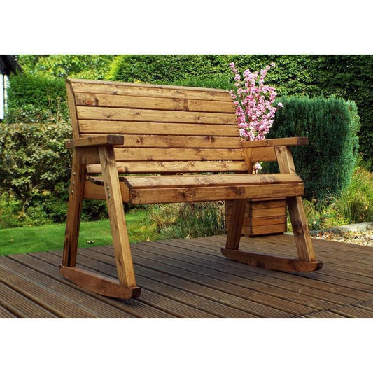 Scandinavian Redwood Garden Bench by Charles Taylor - 2 Seats