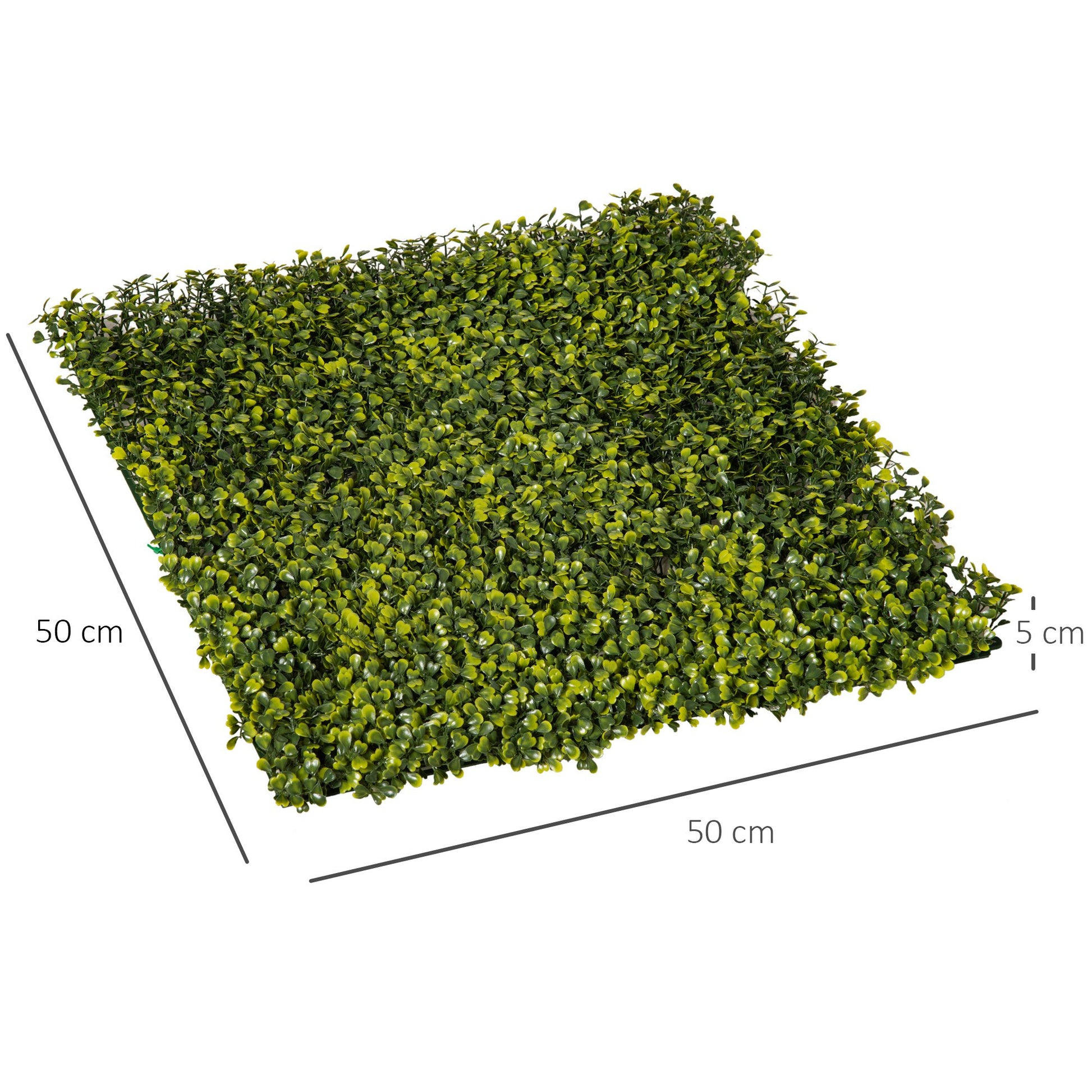 Outsunny 12PCS 20" x 20" Artificial Boxwood Wall Panel Milan Grass Privacy Fence Screen