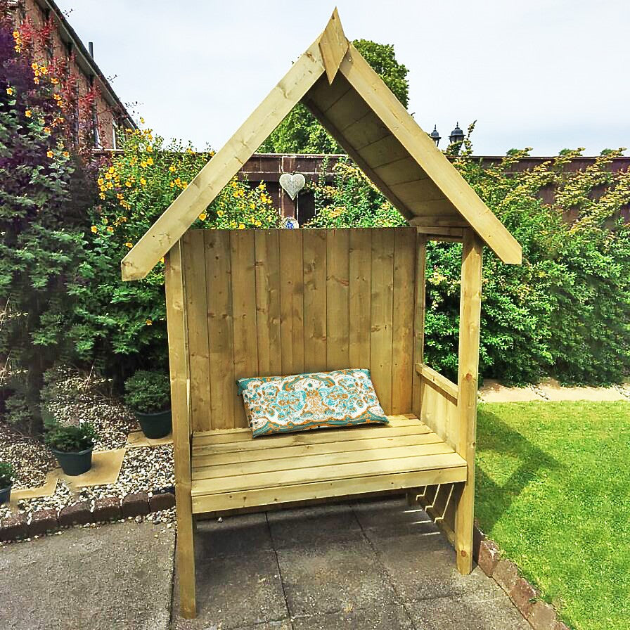 Shire Hebe Pressure Treated Garden Arbour 5' x 3'