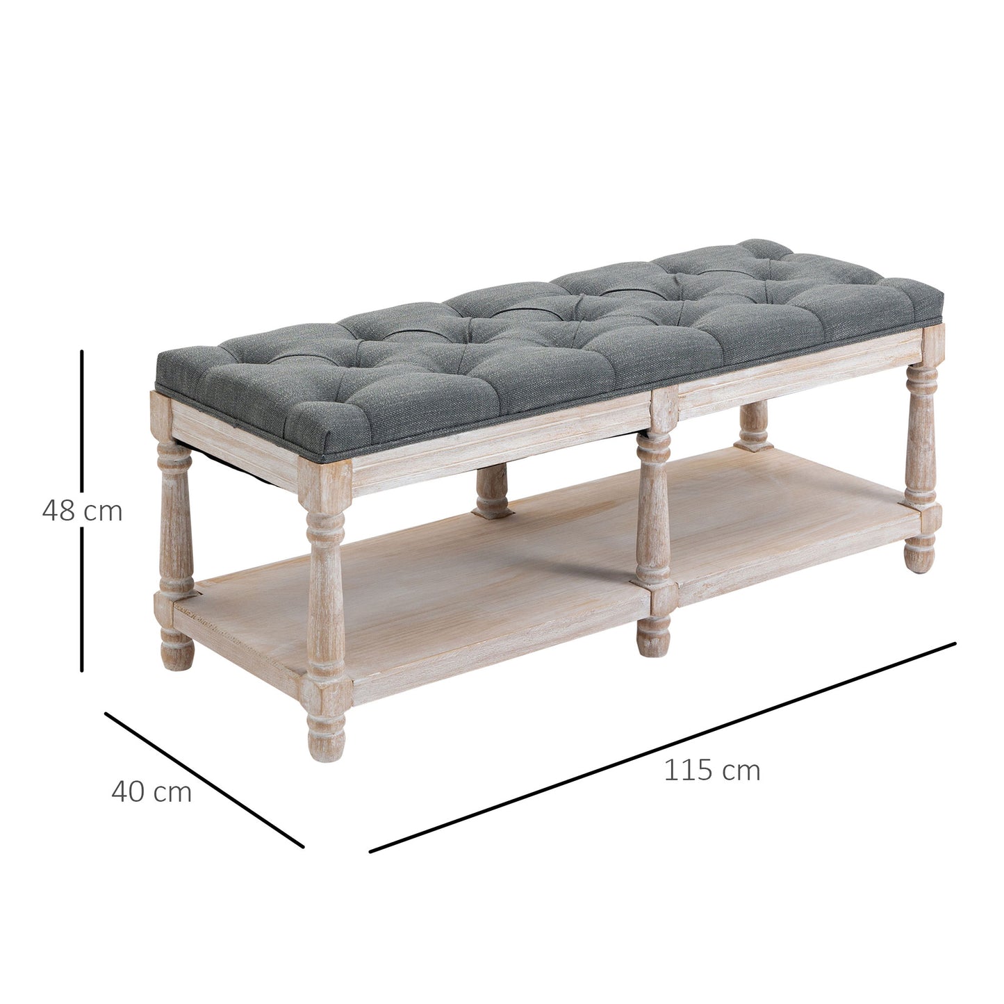 Homcom 2-Tier Bed End Bench