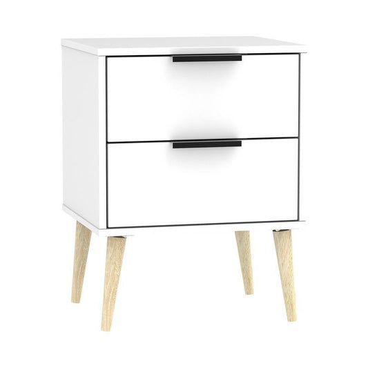 Drayton Side Table White 2 Drawers