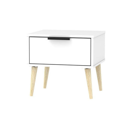 Drayton Side Table White 1 Drawer