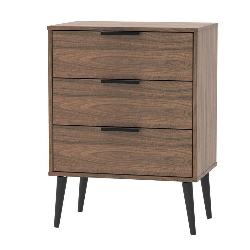 Drayton Midi Chest of Drawers Brown 3 Drawers