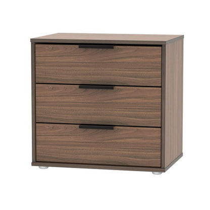 Drayton Chest of Drawers Dark Brown 3 Drawers