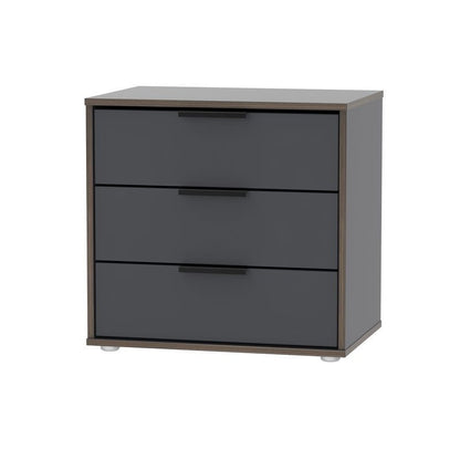 Drayton Chest of Drawers Grey 3 Drawers