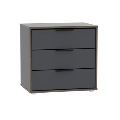 Drayton Chest of Drawers Grey 3 Drawers