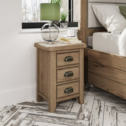 Bondi Bedside Table Oak Natural 3 Drawers