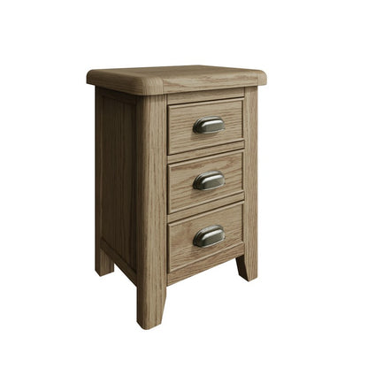 Bondi Bedside Table Oak Natural 3 Drawers