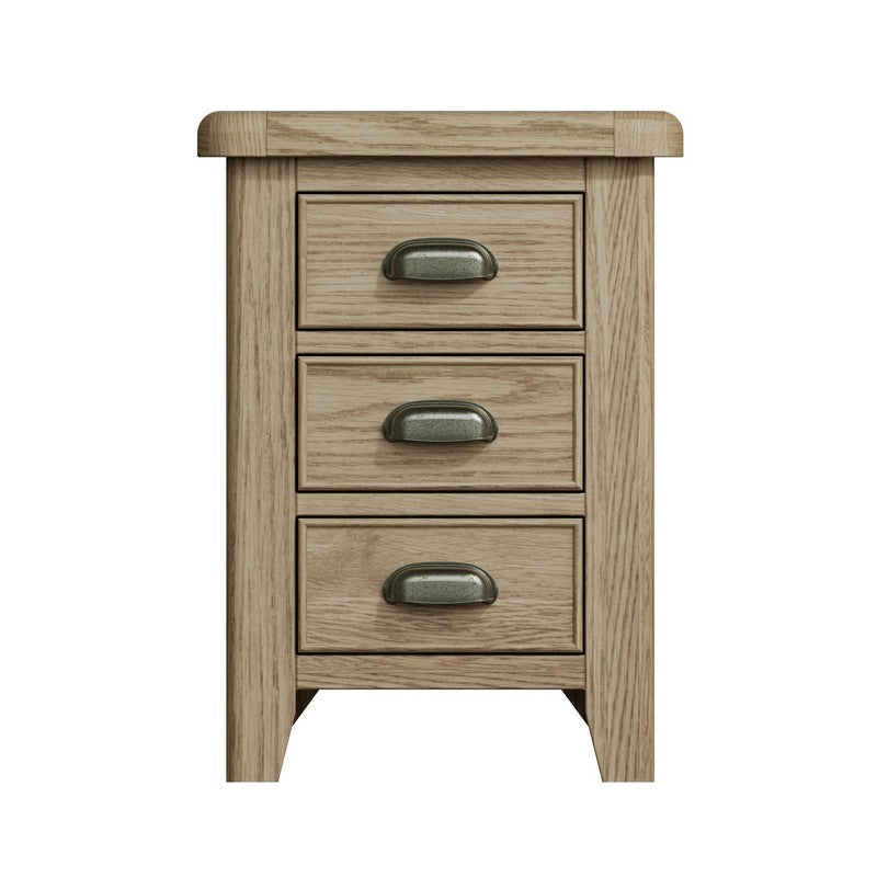 Bondi Bedside Table Oak Natural 3 Drawers